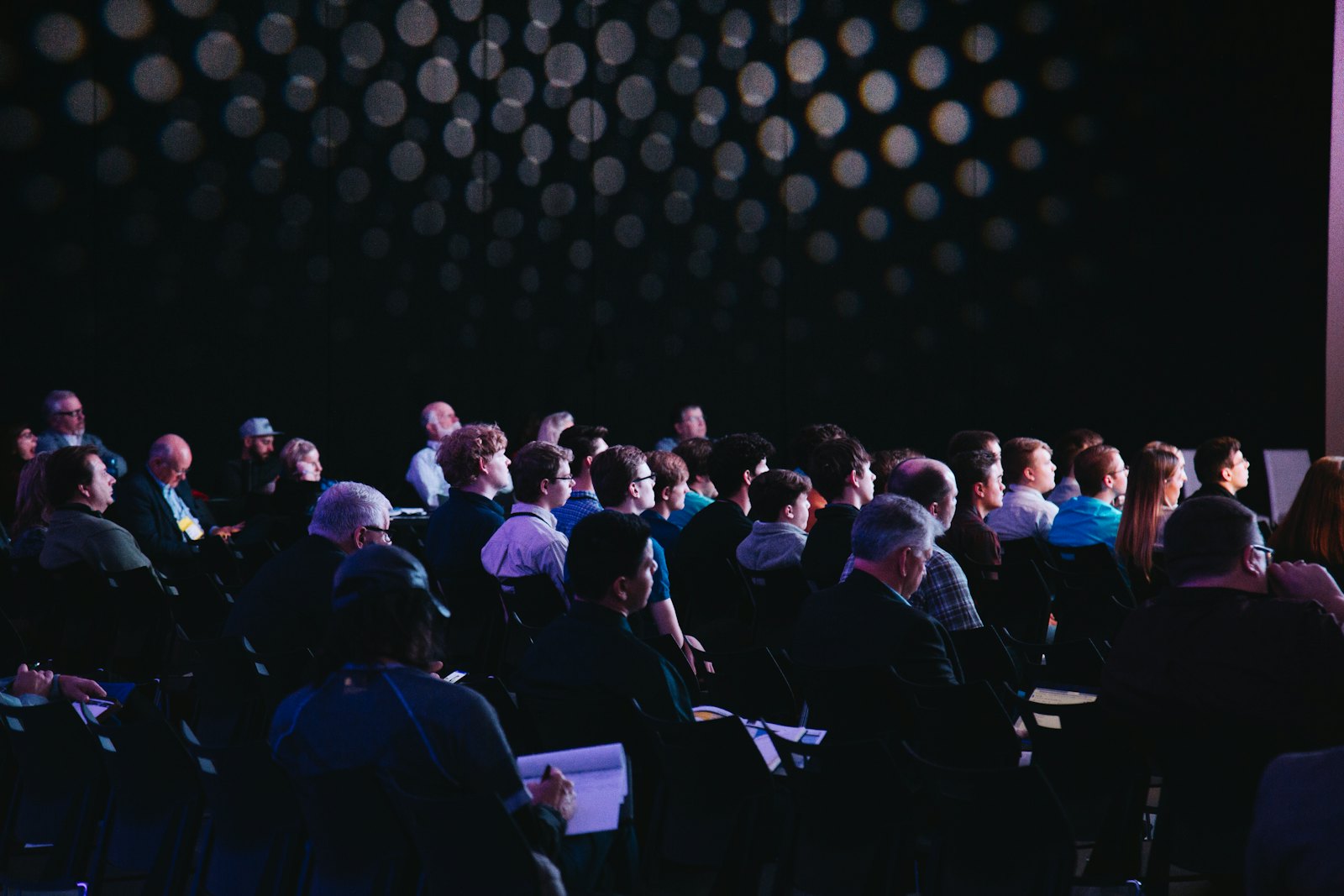 An audience at a professional conference